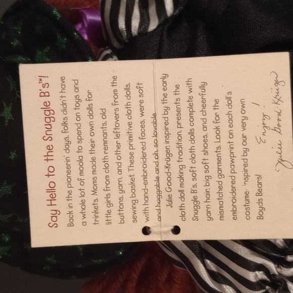 Boyds collection Snuggle B's Esmeralda....Homebrewed Halloween..#46500 - Picture 6 of 6